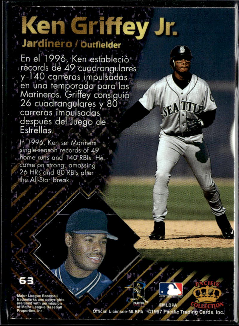 Ken Griffey Jr. 1997 Pacific Collection Prism #63 Seattle Mariners