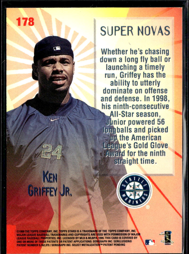 Ken Griffey Jr. 1999 Topps Stars Super Novas Insert Seattle Mariners