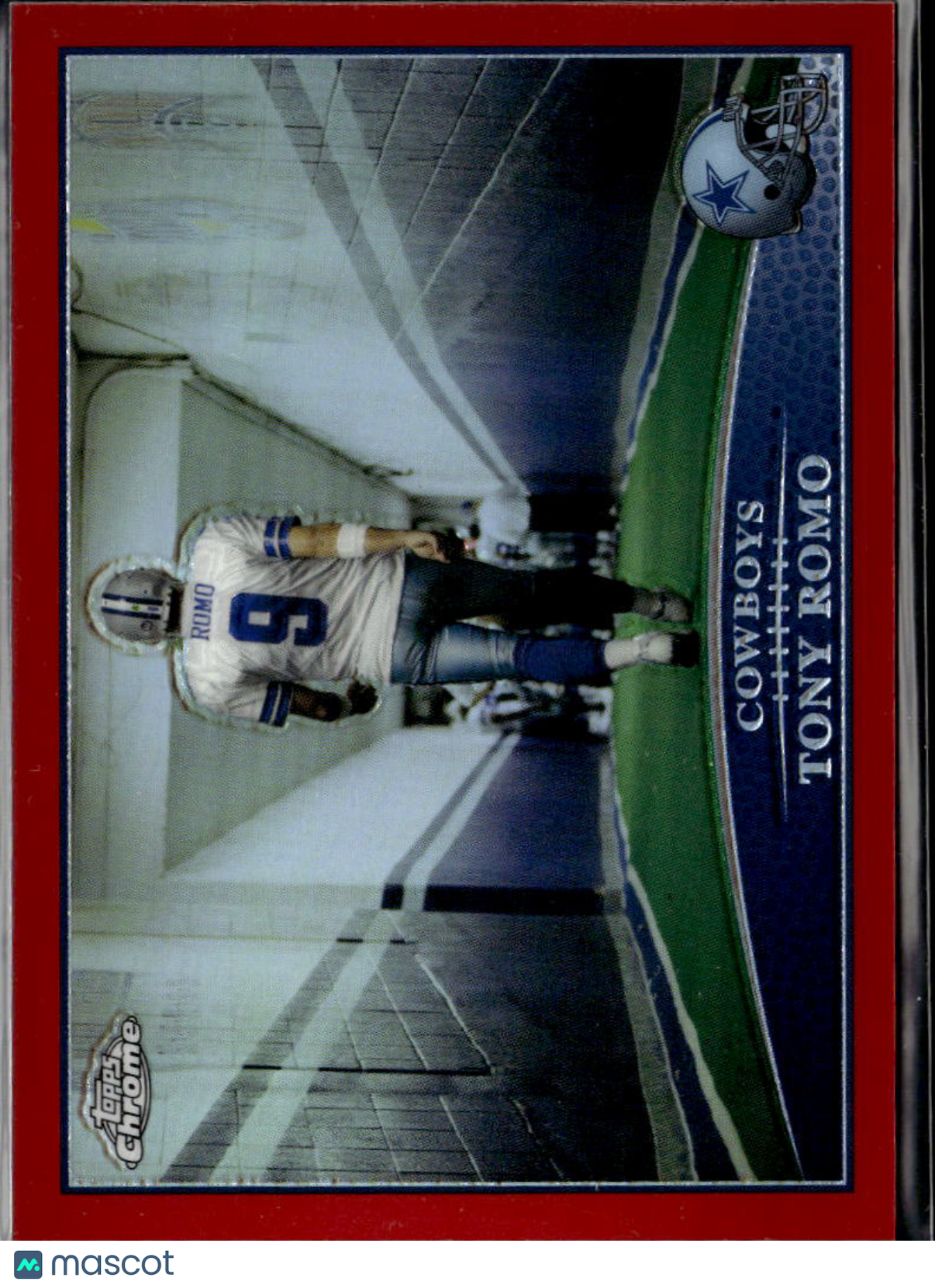 Tony Romo 2009 Topps Chrome Red Refractor 10/25 #TC56 Dallas Cowboys