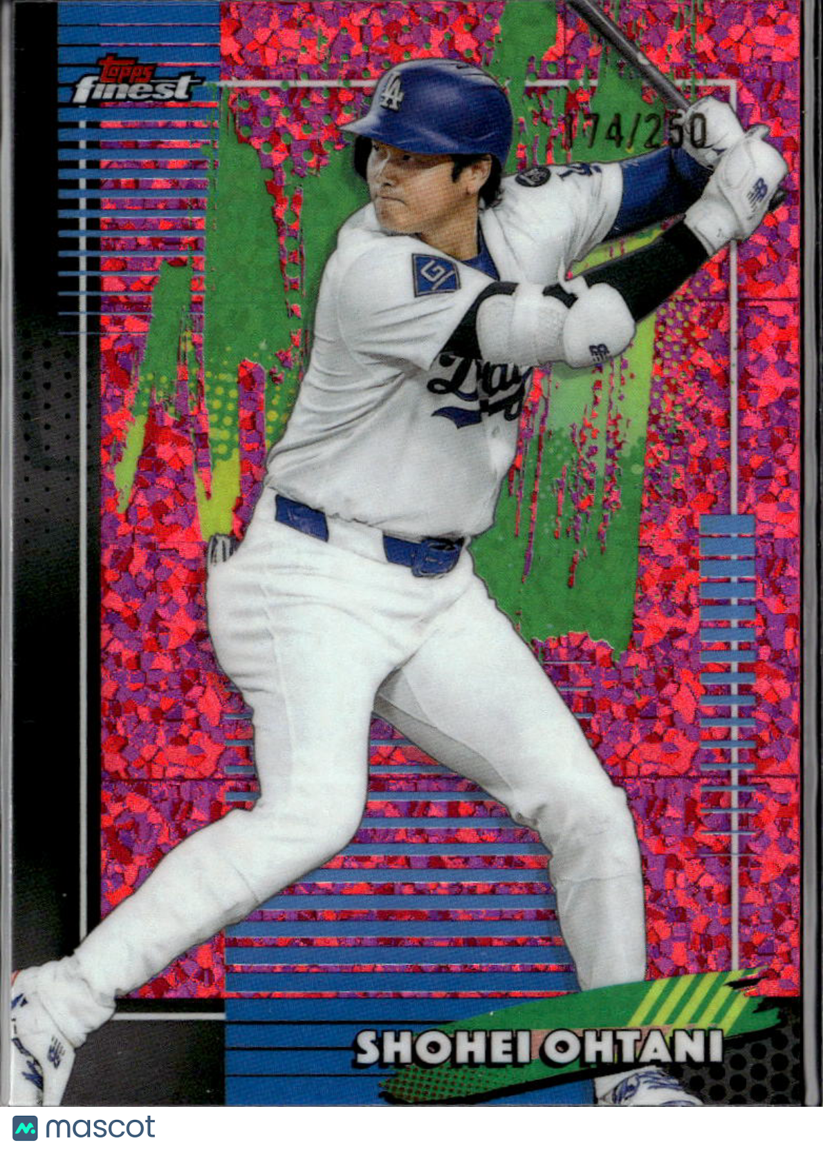 Shohei Ohtani 2026 Topps Finest Pink Refractor 174/250 Los Angeles Dodgers