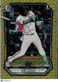 Luis Arana 2026 Bowman Chrome Yellow Mojo Refractor Miami Marlins