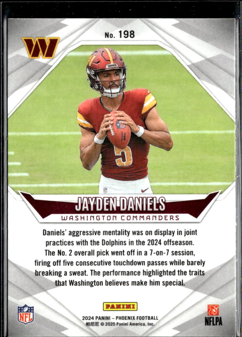Jayden Daniels 2024 Phoenix RC Purple Fade Washington Commanders