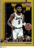 Bronny James Jr. 2025 Topps Chrome Gold /50 Los Angeles Lakers
