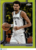 Victor Wembanyama 2025 Topps Chrome Yellow San Antonio Spurs