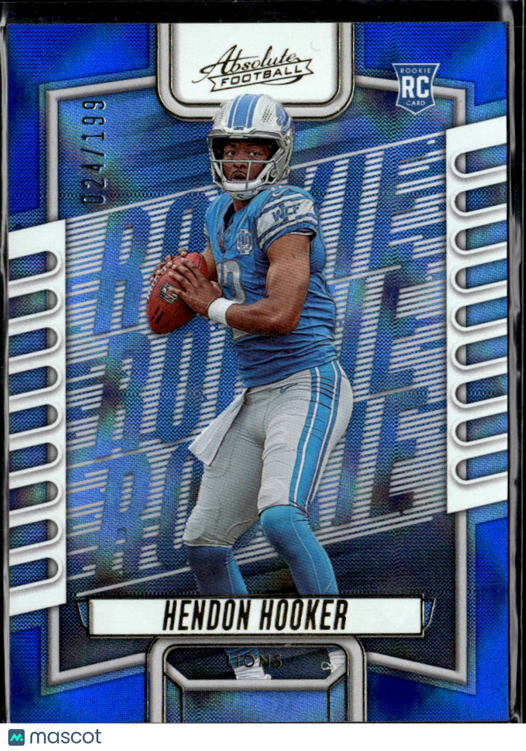 Hendon Hooker 2023 Absolute Blue Rookie RC 24/199 Detroit Lions