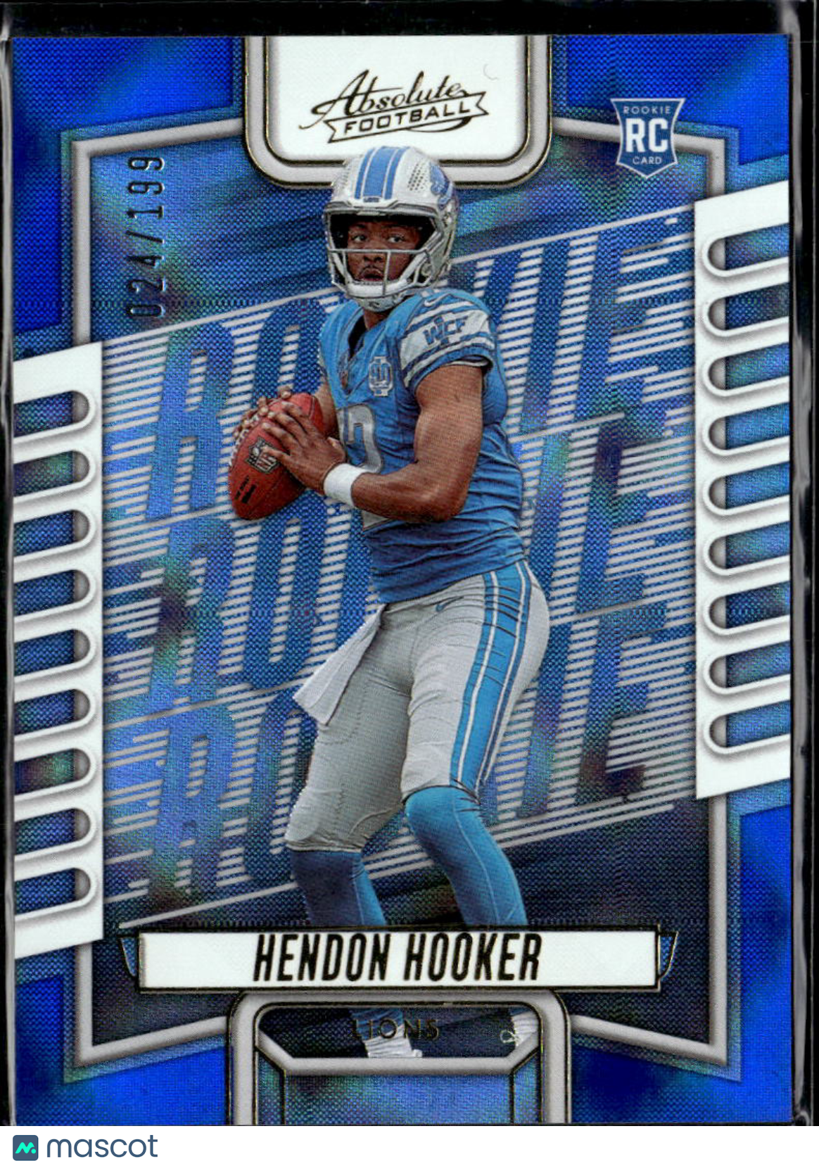 Hendon Hooker 2023 Absolute Blue Rookie RC 24/199 Detroit Lions