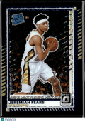 Jeremiah Fears 2025 Optic Rated Rookie Black Prizm RC 10/35 Pelicans