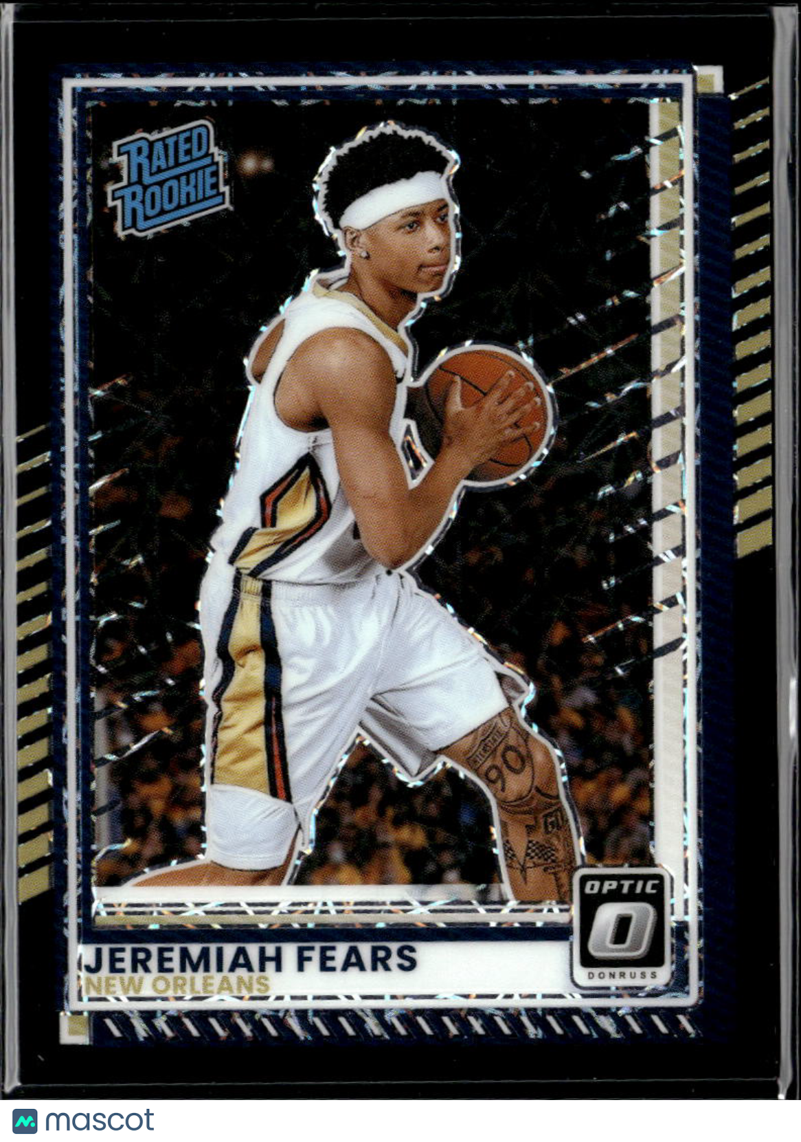 Jeremiah Fears 2025 Optic Rated Rookie Black Prizm RC 10/35 Pelicans