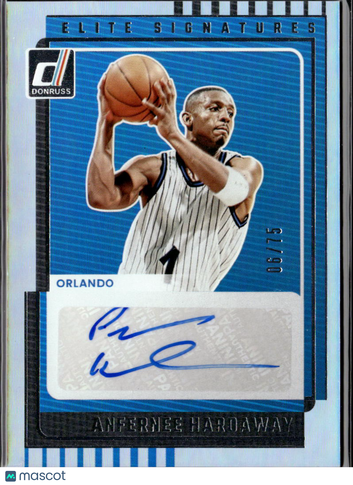 Anfernee Hardaway 2025 Donruss Auto Autograph Holo 6/75 Orlando Magic