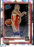 Asa Newell 2025 Optic Rated Rookie Auto Autograph Ice 15/25 Atlanta Hawks