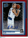 Ryan Nembhard 2025 Panini Donruss Optic Prizm Auto Red /75 Dallas