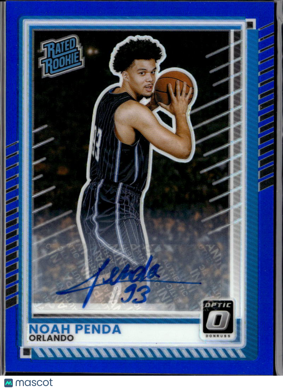 Noah Penda 2025 Optic Rated Rookie Auto Autograph Blue 6/49 Orlando Magic