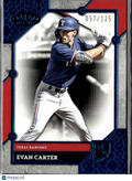 Evan Carter 2024 Topps Tier One RC Rookie Blue 57/125 Texas Rangers