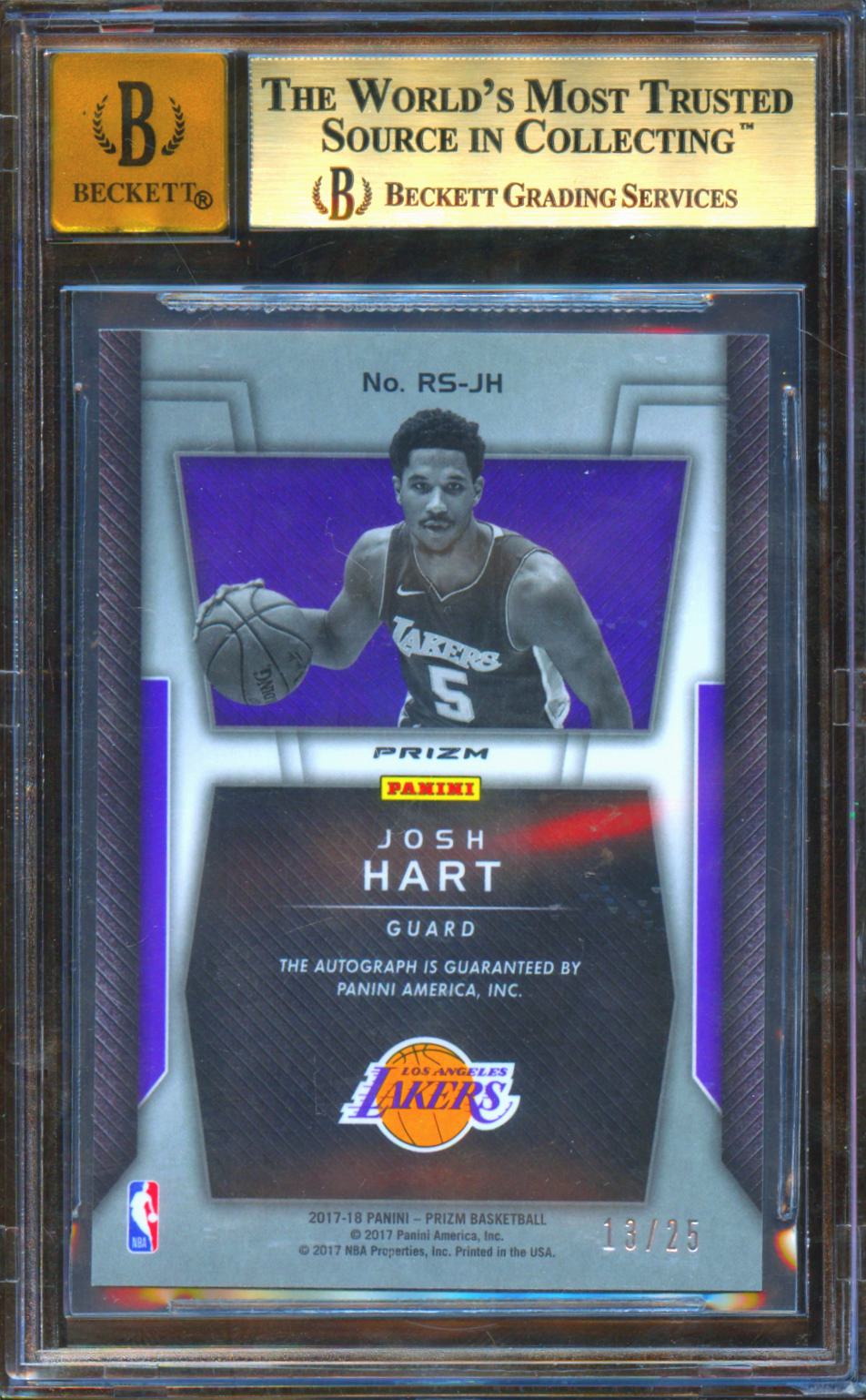 Josh Hart 2017 Prizm Mojo Prizm Auto Autograph RC Lakers 13/25 BGS 9.5 Auto 10