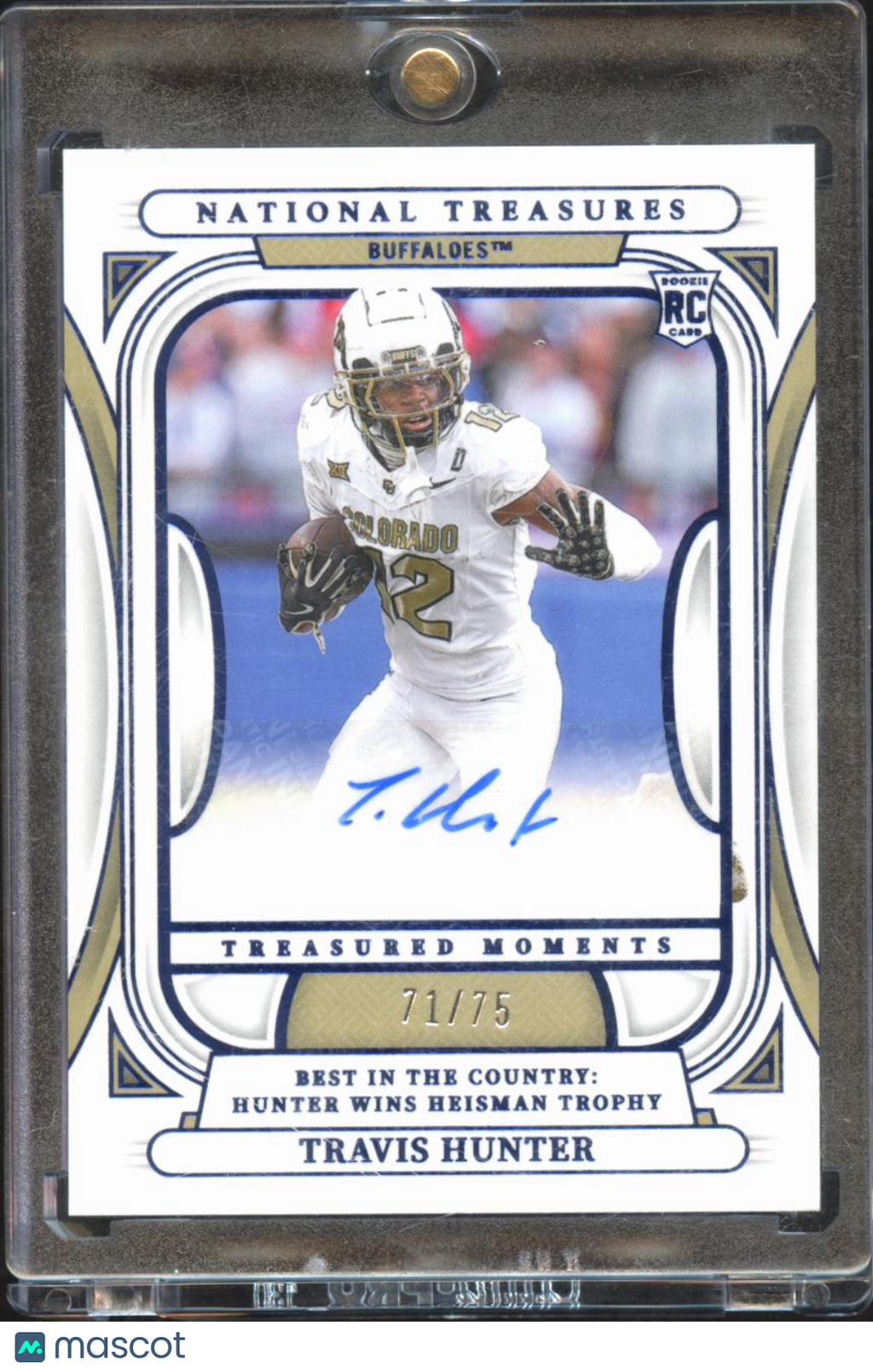 Travis Hunter 2025 National Treasures Auto Autograph RC 71/75 Colorado