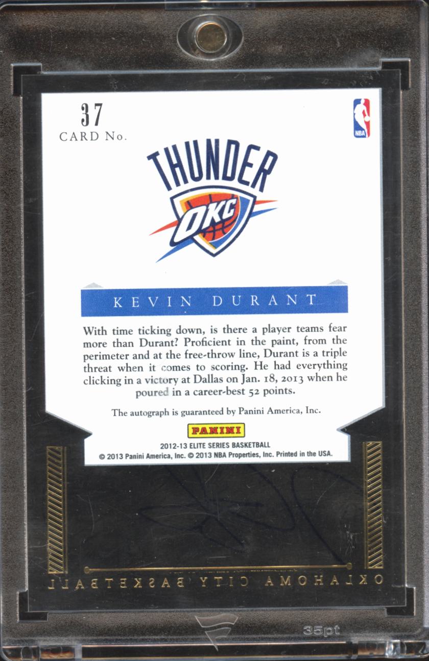 Kevin Durant 2013 Elite Series Auto Autograph /99 Oklahoma City Thunder