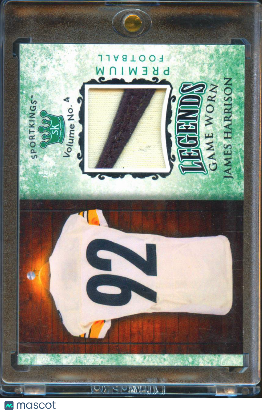 James Harrison Sportkings Game Worn Nike Swoosh Patch 2/5 Pittsburgh Steelers