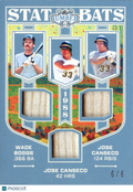 Jose Canseco / Wade Boggs 2025 Leaf Lumber Game Used Bat 6/6 Athletics Red Sox