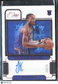 Jonathan Kuminga 2021-22 Panini One and One Auto Autogrpah RC 20/25 Warriors