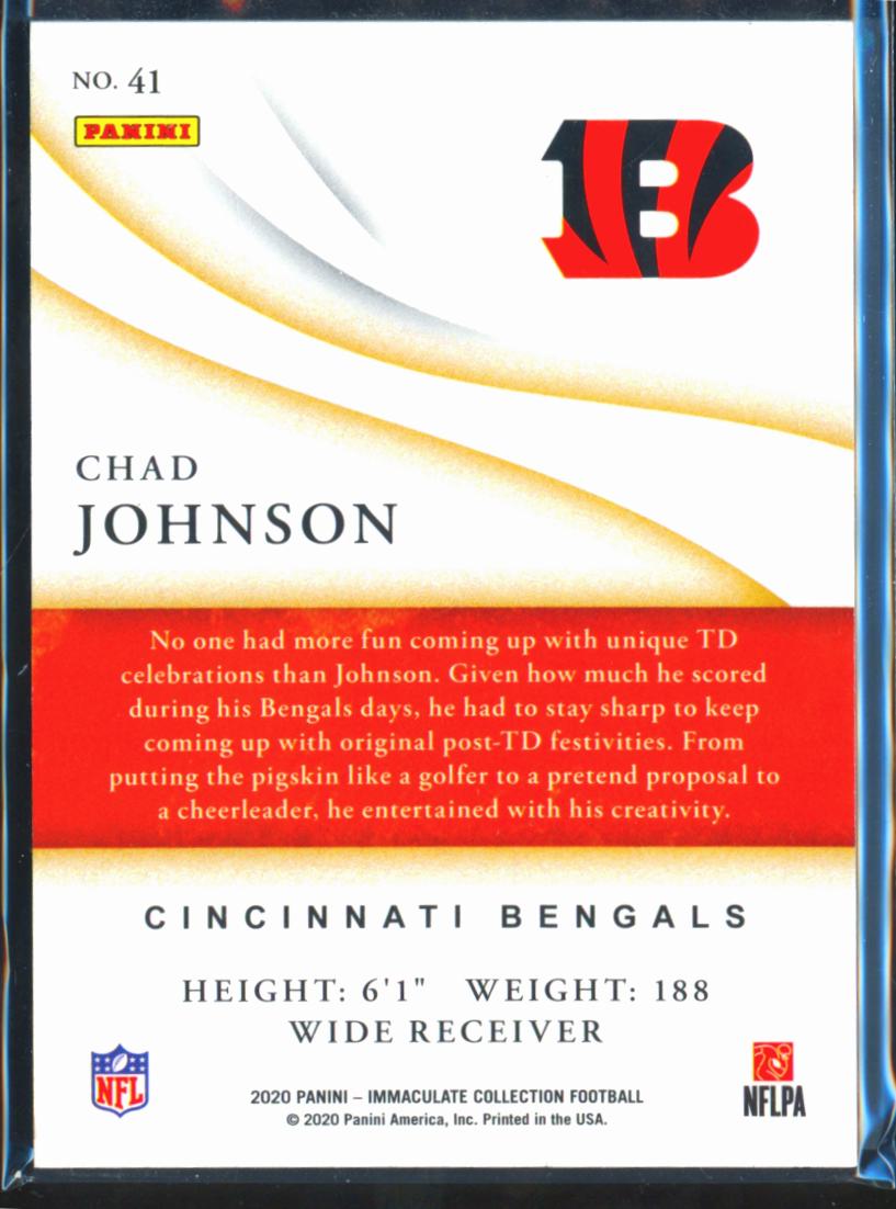 Chad Johnson 2020 Immaculate Sapphire Blue 7/10 Cincinnati Bengals