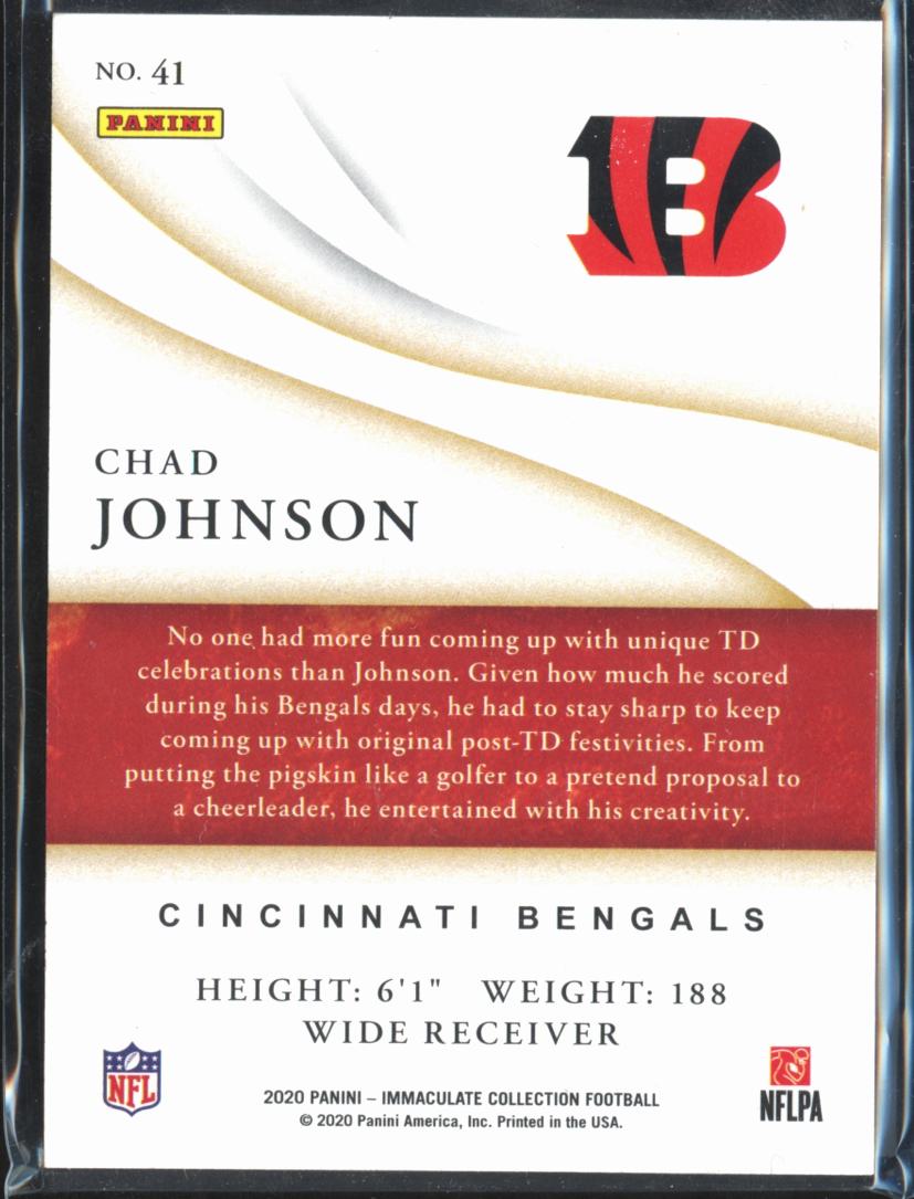 Chad Johnson 2020 Immaculate Emerald Green 16/19 Cincinnati Bengals