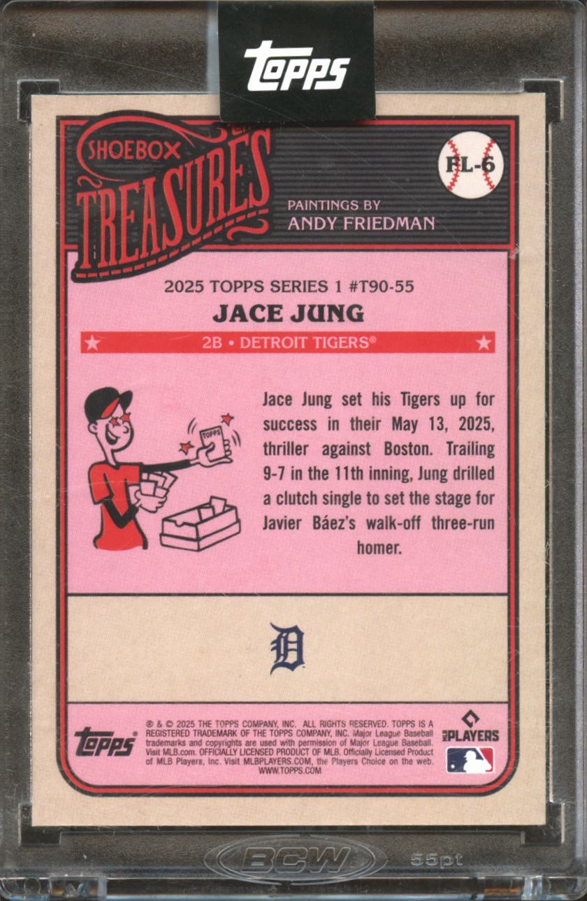 Jace Jung 2025 Topps Shoebox Treasures Box Topper Canvas SSP RC Detroit Tigers