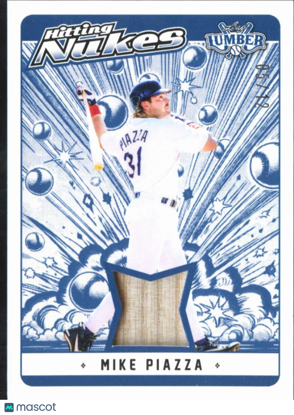 Mike Piazza 2025 Leaf Lumber Hitting Nukes Game Used Bat 5/12 New York Mets