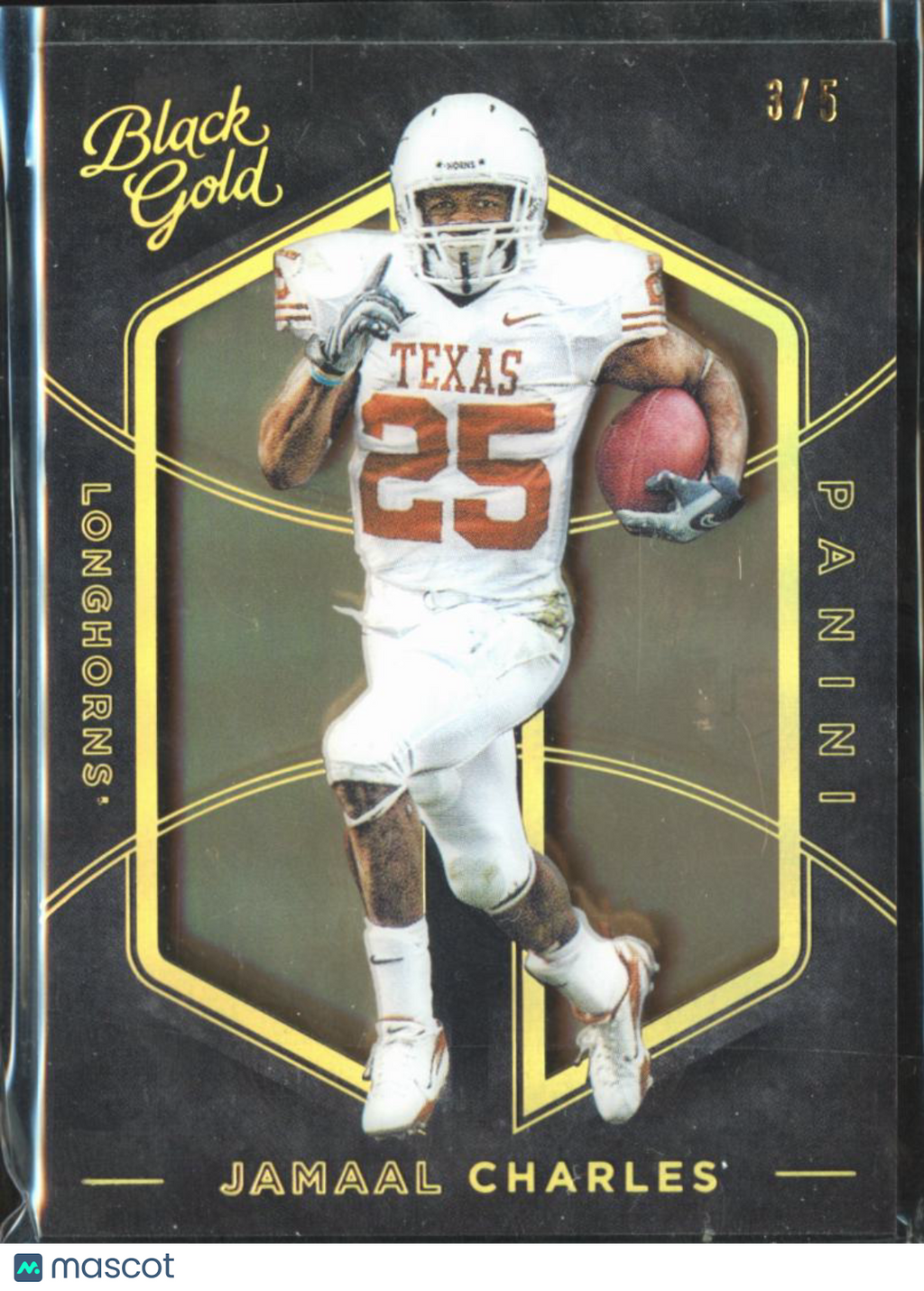 Jamaal Charles 2016 Black Gold SSP 3/5 #51 Texas Longhorns Chiefs