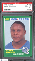 Barry Sanders 1989 Score Rookie Card RC Detroit Lions #257 PSA 10