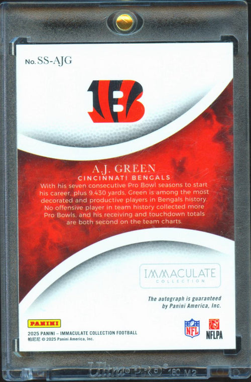 A.J. Green 2025 Immaculate Auto Autograph 8/49 Cincinnati Bengals