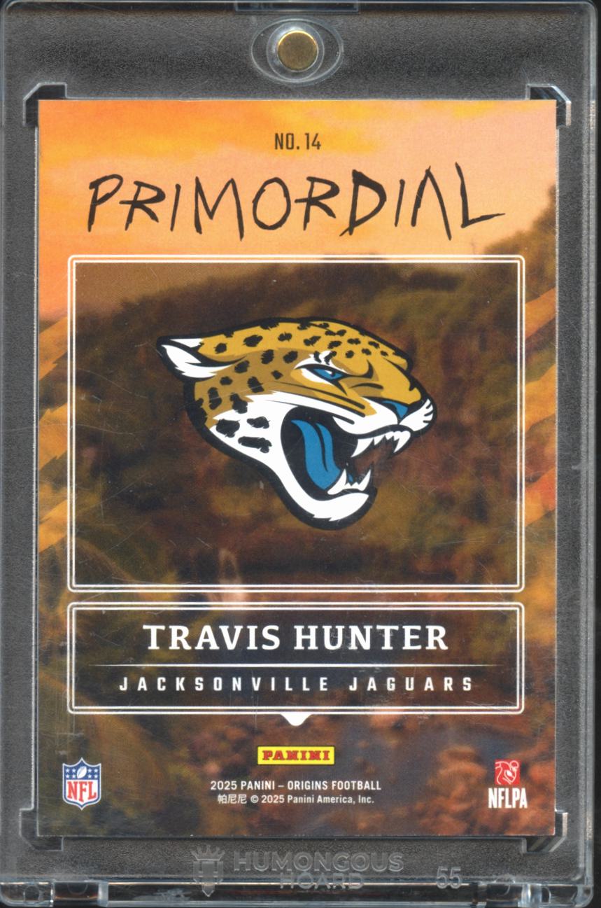 Travis Hunter 2025 Origins Primordial RC Rookie CASE HIT Jacksonville Jaguars