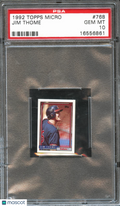 Jim Thome 1992 Topps Micro Cleveland Indians #768 PSA 10