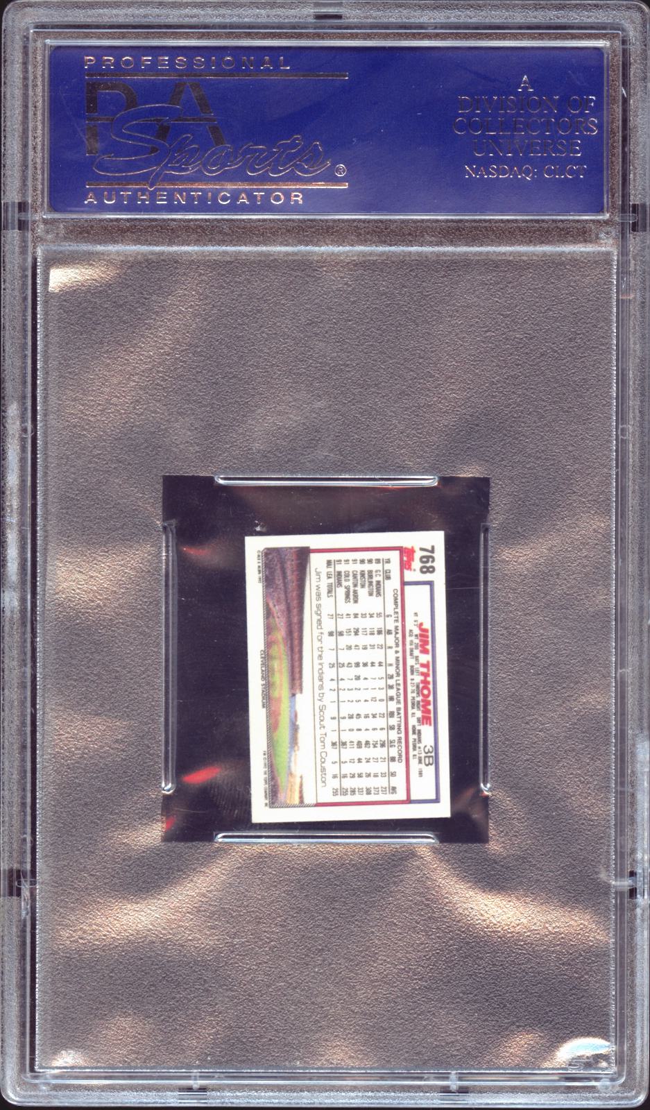 Jim Thome 1992 Topps Micro Cleveland Indians #768 PSA 10