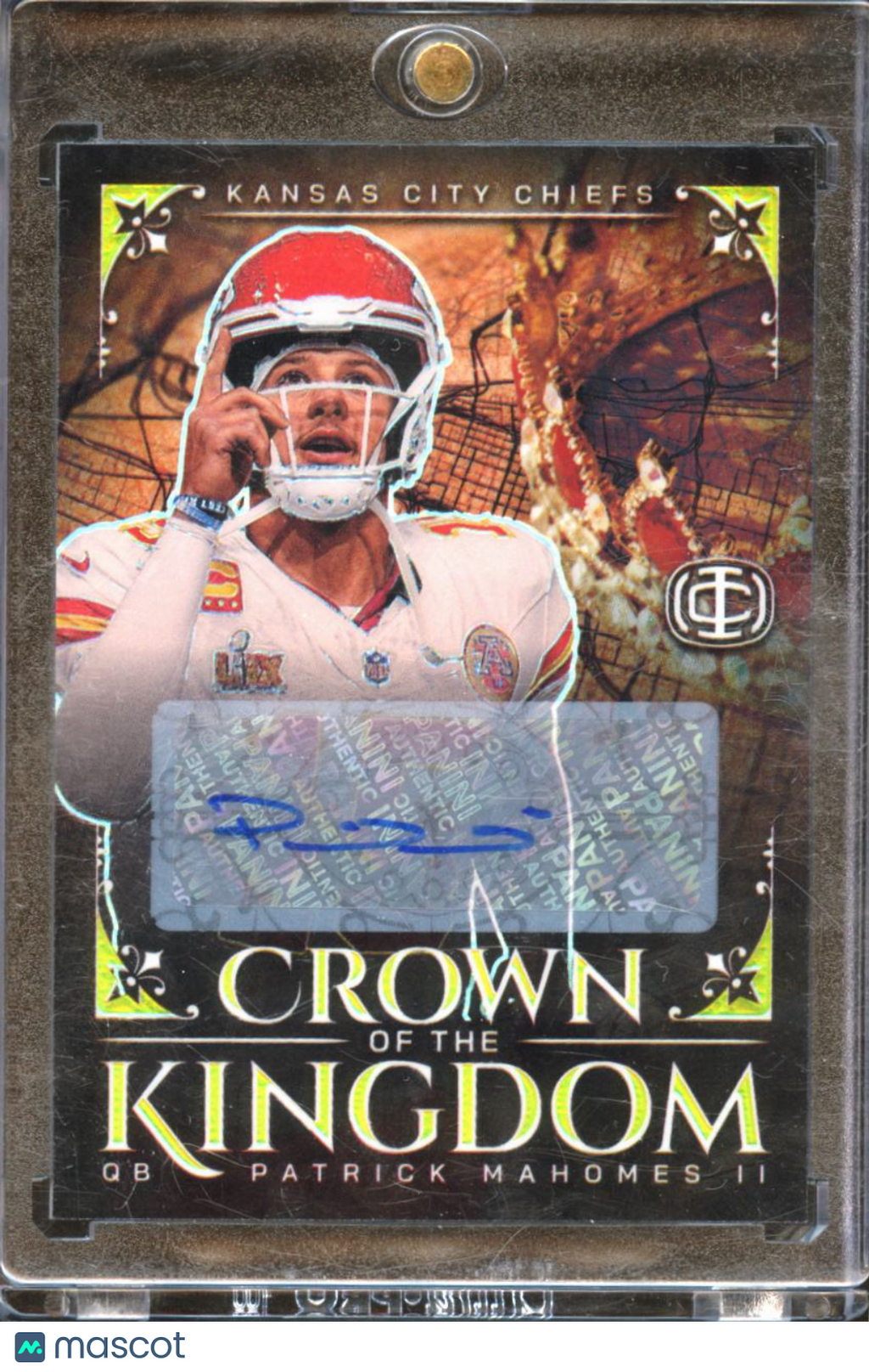 Patrick Mahomes II 2025 Panini Crown Kingdom Auto Autograph 10/15 KC Chiefs