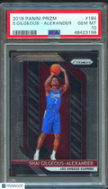 Shai Gilgeous-Alexander 2018-19 Prizm Rookie RC LA Clippers Thunder #184 PSA 10