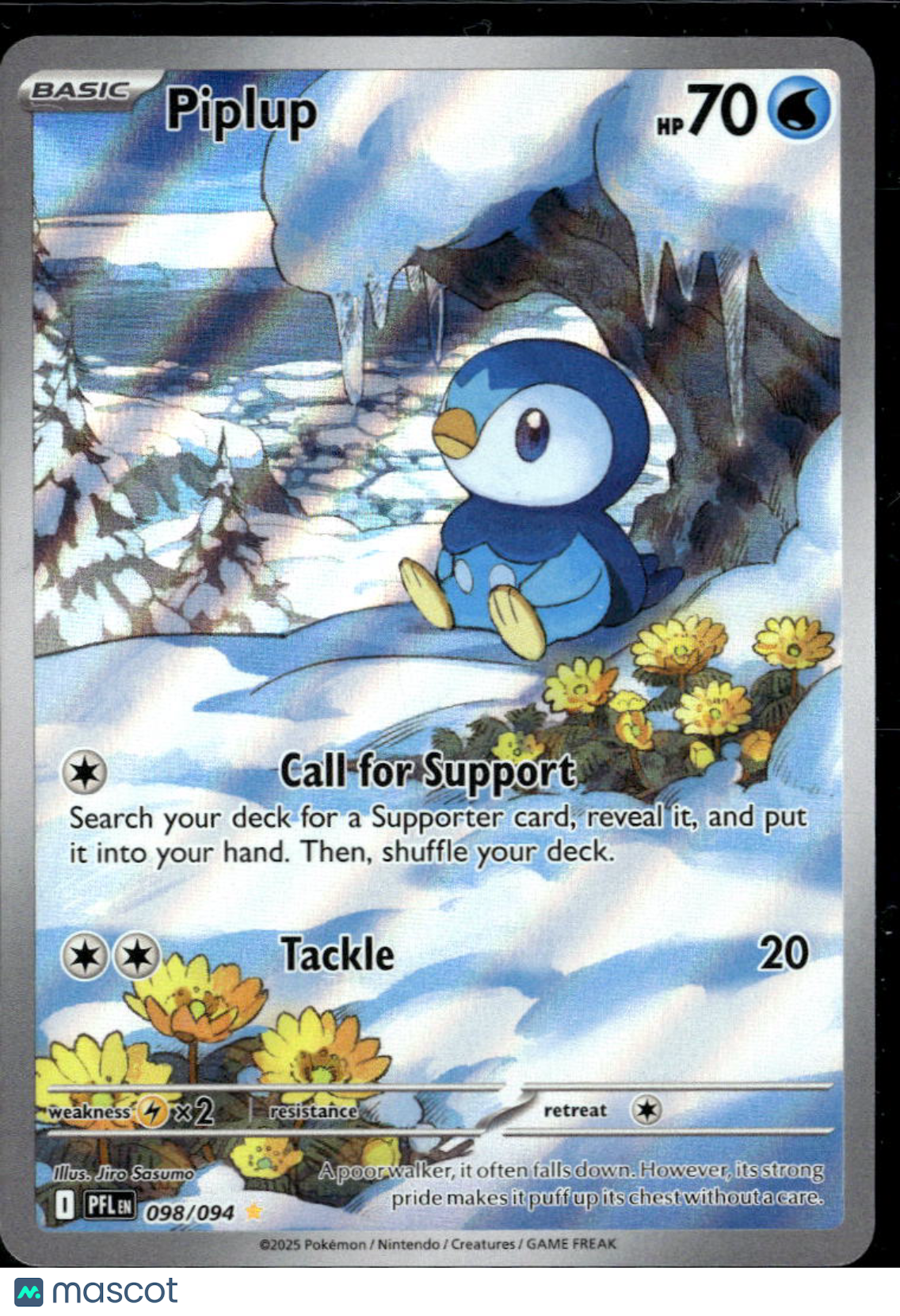 Piplup 2025 Scarlet & Violet Phantasmal Flames Holo Secret Rare #98/94