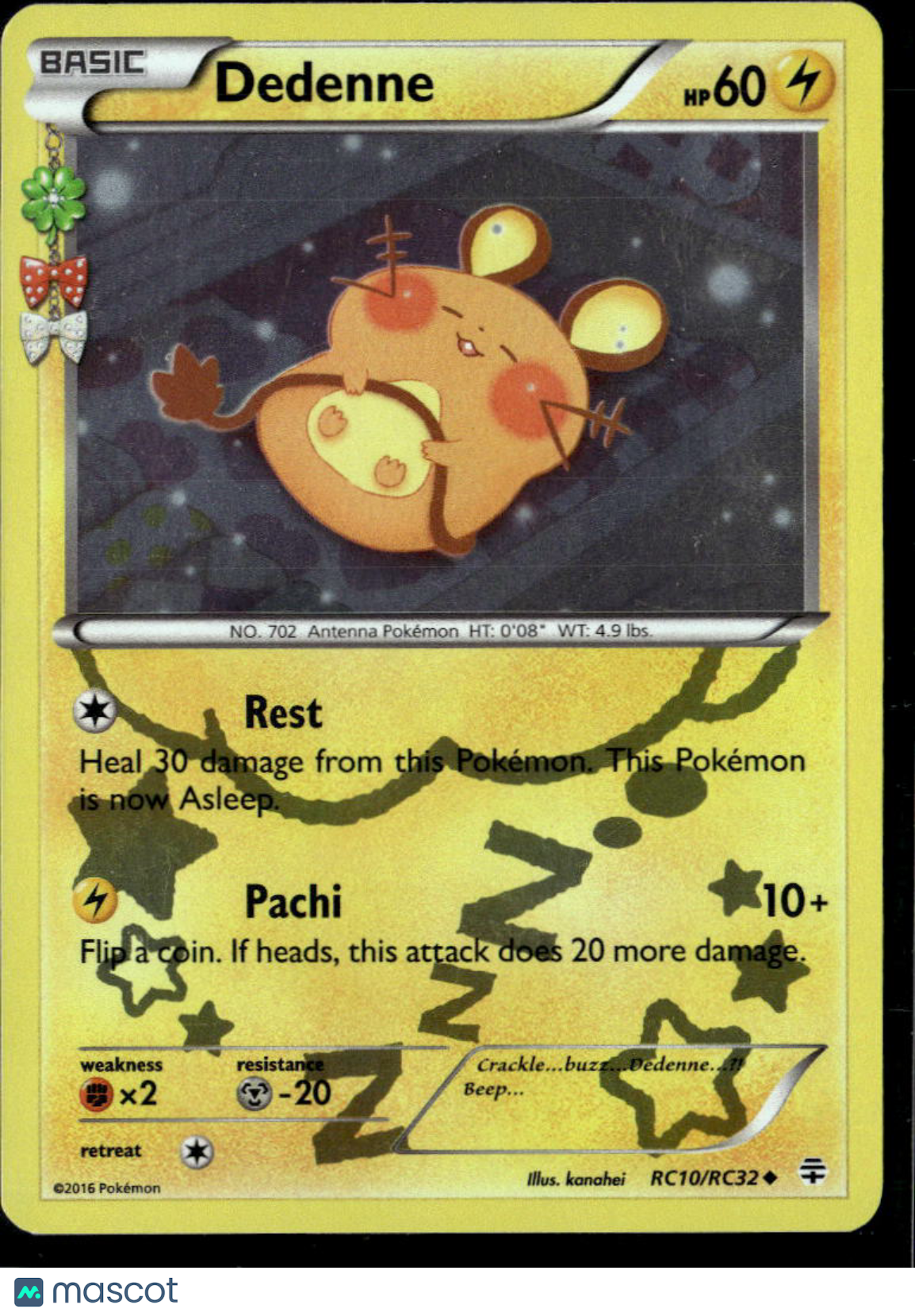 Dedenne 2016 Generations Holo Uncommon #RC10/RC32