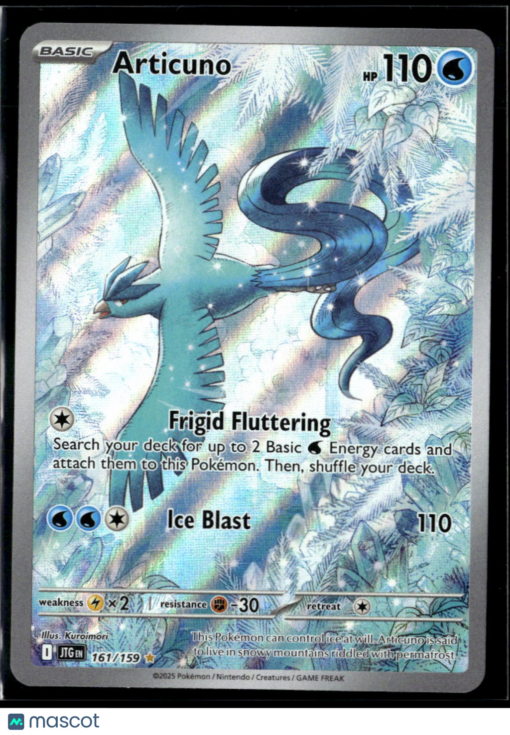 Articuno 2025 Journey Together Holo Secret Rare #161/159