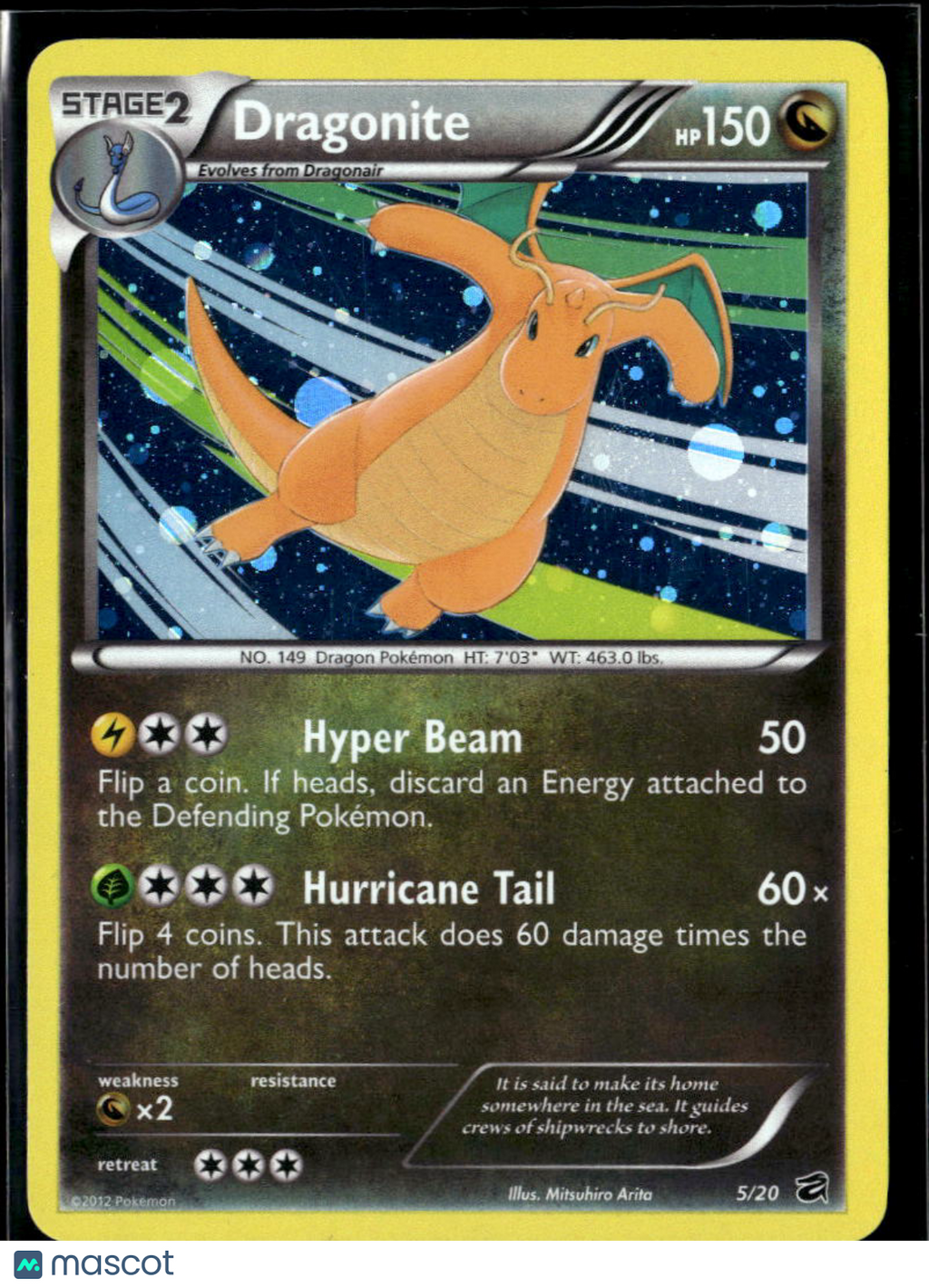 Dragonite 2012 Dragon Vault Holo #5/20