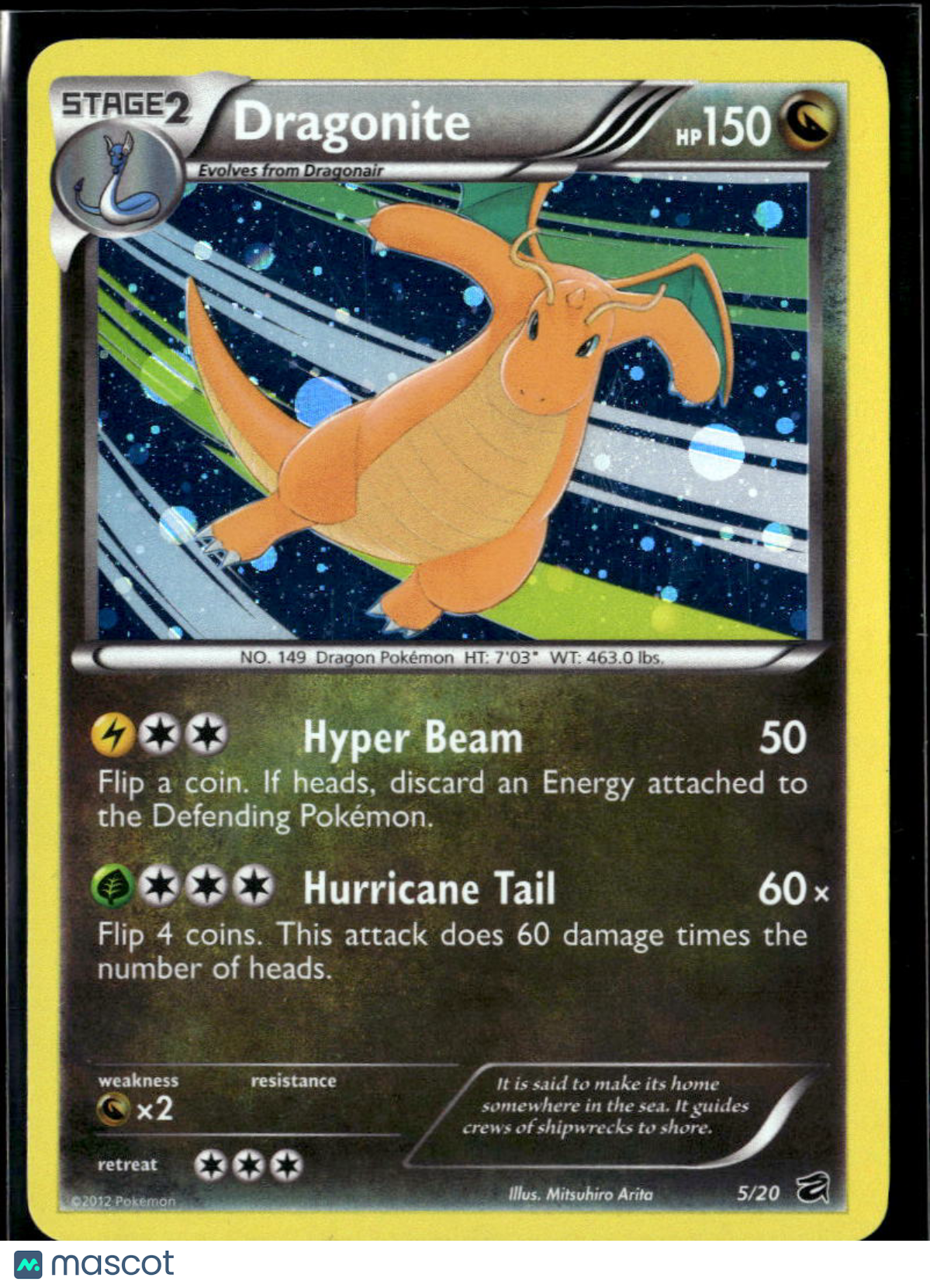 Dragonite 2012 Dragon Vault Holo #5/20