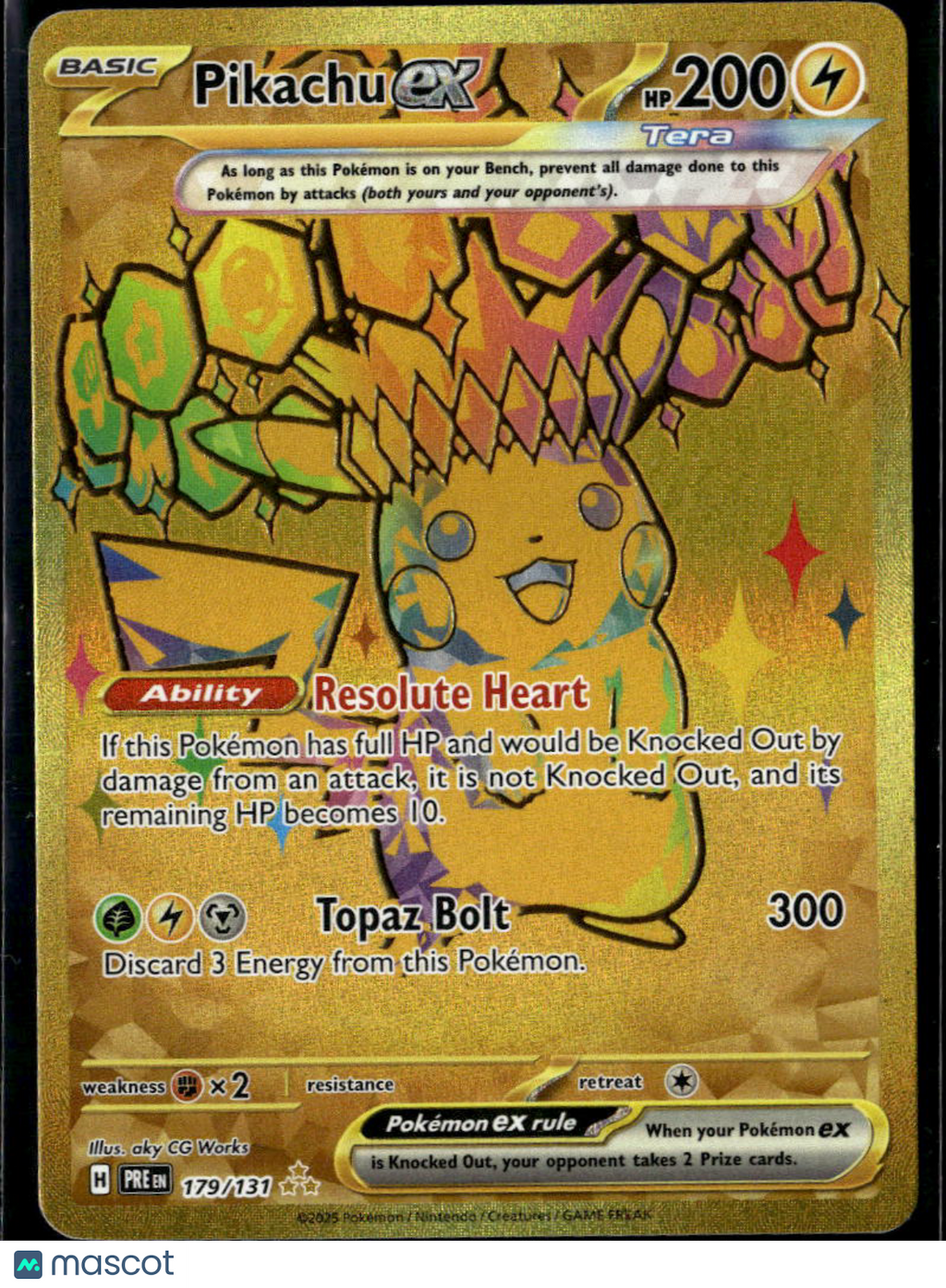 Pikachu EX 2025 Prismatic Evolutions Holo Secret Rare HR #179/131