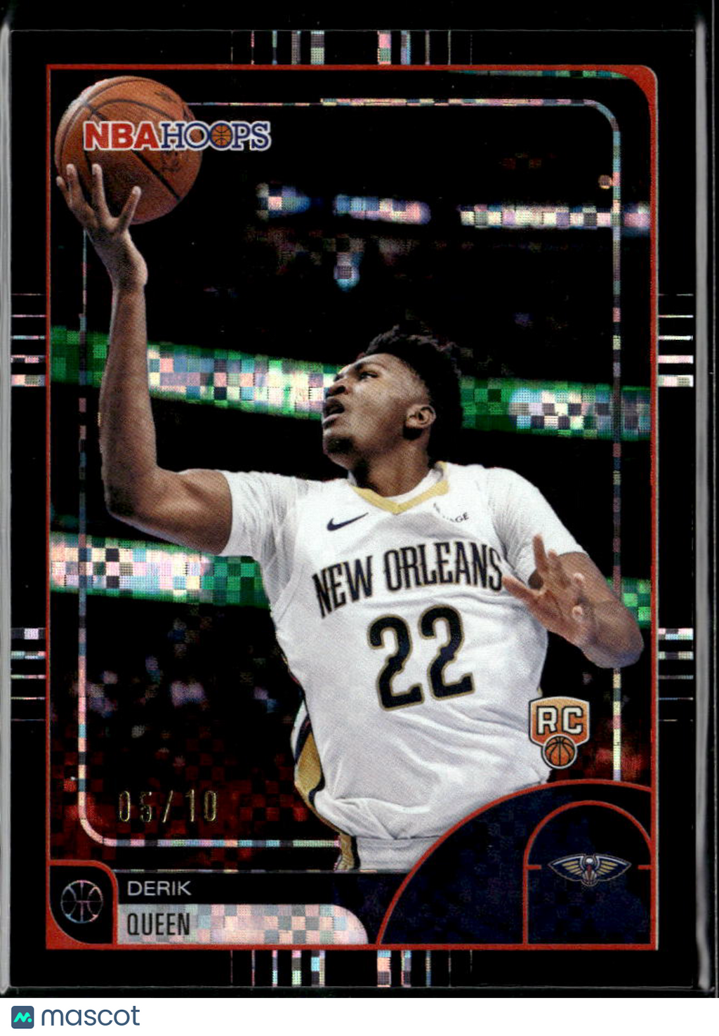 Derik Queen 2026 Topps NBA Hoops RC /10 New Orleans Pelicans