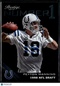 Peyton Manning 2014 Prestige Number 1 Black SSP 3/10 Indianapolis Colts