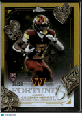 Jacory Croskey-Merritt 2025 Topps Chrome Fortune 15 RC /50 Washington Commanders