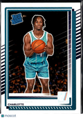 Sion James 2025 Donruss Rated Rookie RC SSP White Diamond Charlotte Hornets