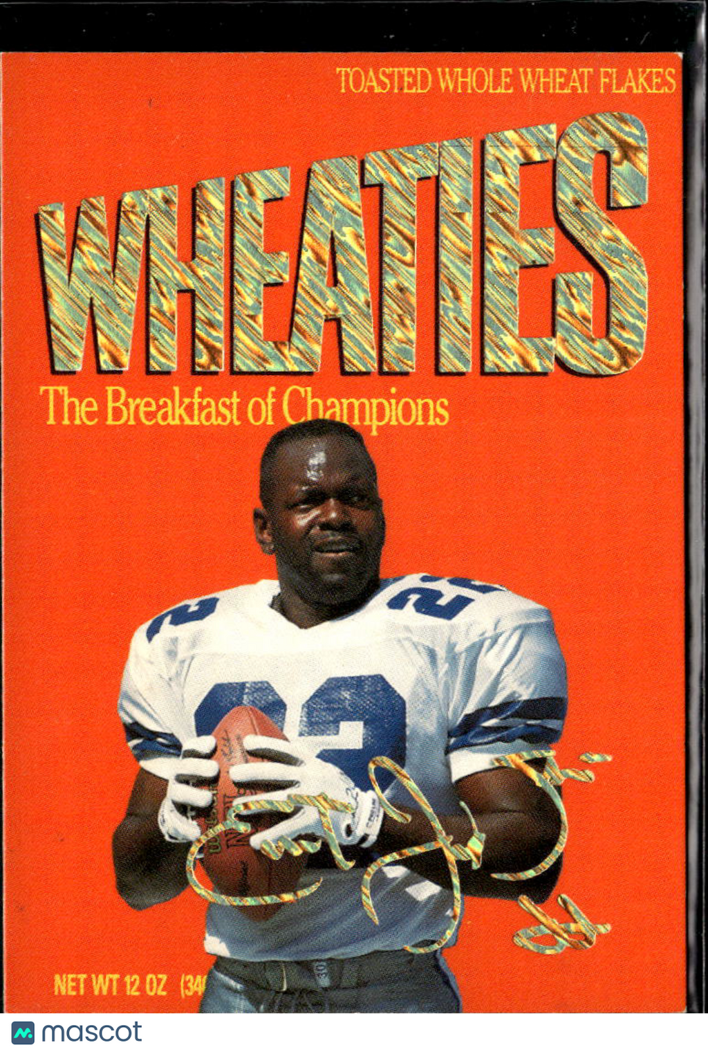 Emmitt Smith Wheaties Football Card Gold Foil Dallas Cowboys