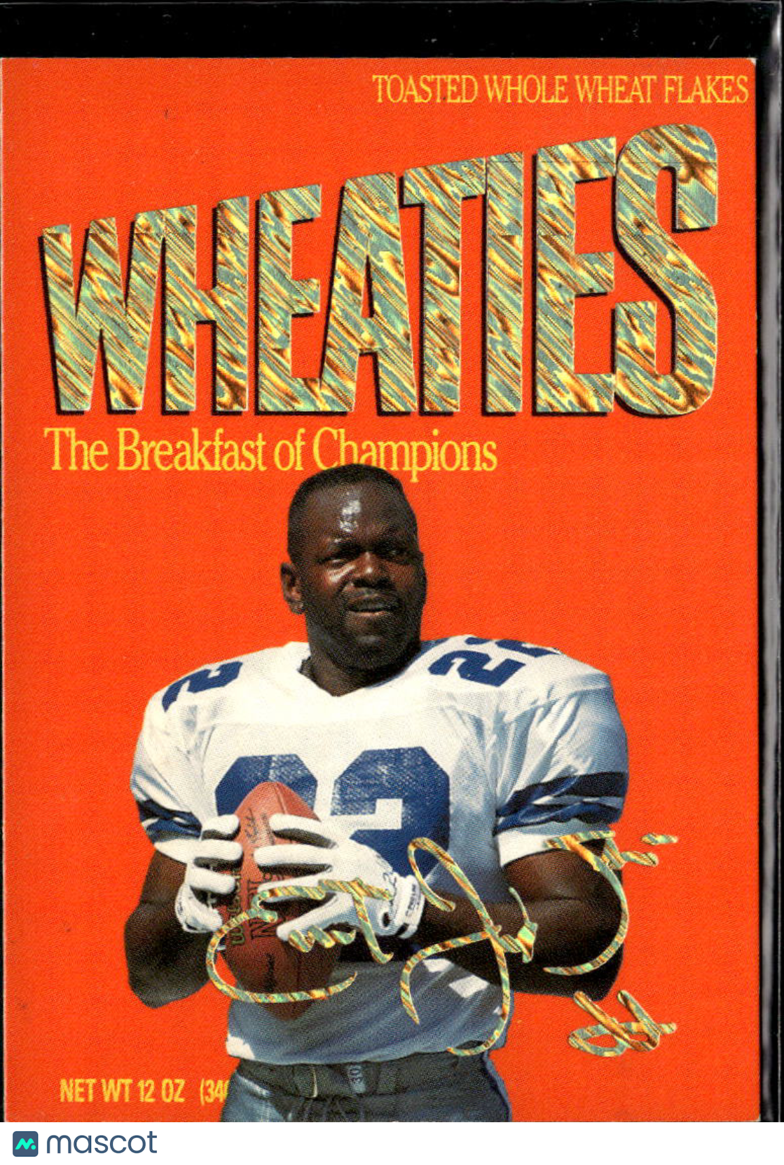 Emmitt Smith Wheaties Football Card Gold Foil Dallas Cowboys