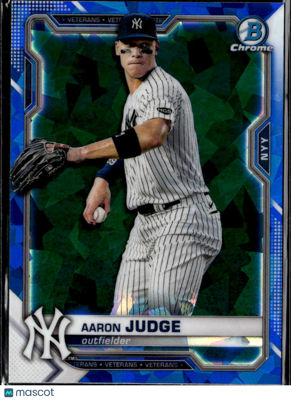 Aaron Judge 2021 Bowman Chrome Sapphire Refractor #25 New York Yankees