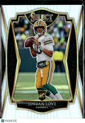 Jordan Love 2020 Select Premier Level Silver Prizm Rookie RC Green Bay Packers