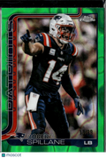Robert Spillane 2025 Topps Chrome Green Refractor 11/99 New England Patriots